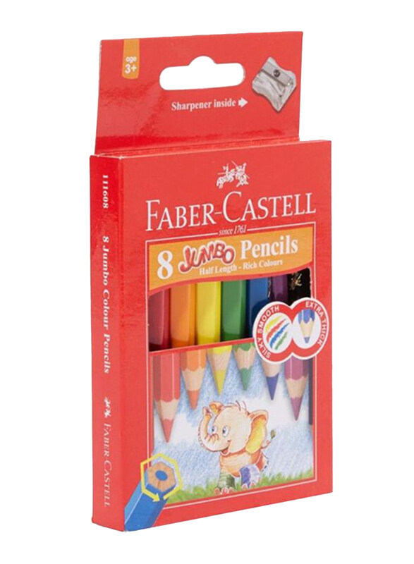 

Faber-Castell 8-Piece Jumbo Color Pencil Set, Multicolor