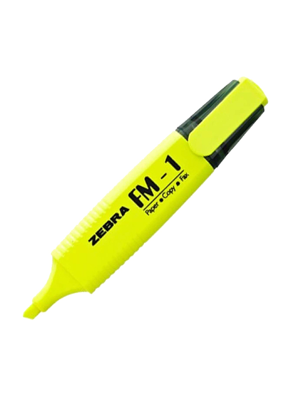 زيبرا قلم هايلايتر FM-1 أصفر