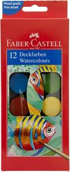 Faber-Castell Creativity for Kids Watercolour Cakes Set, 12 Pieces, Multicolour