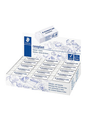 Staedtler 30-Pieces Raso Plastic Eraser Box, 526 B30 VE, White