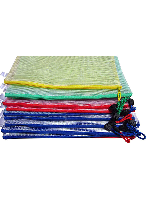 

Lebeila Zipper File Folder Bags, A4 Size, 12 Pieces, Multicolour