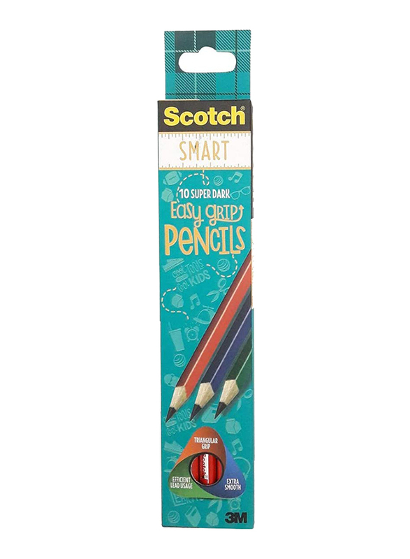 سكوتش 10 قطع قلم رصاص ذكي سوبر دارك متعدد الألوان