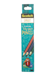 Scotch 10-Piece Smart Super Dark Pencil, Multicolor