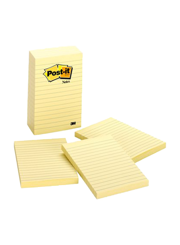 Post-It Notes Sticky Notes, 10.6 x 15.24cm, 100 Sheets, Canary Yellow