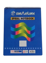 Sinarline Spiral Notebook, 9 x 7-inch, 6 Pieces, SP03847, Blue