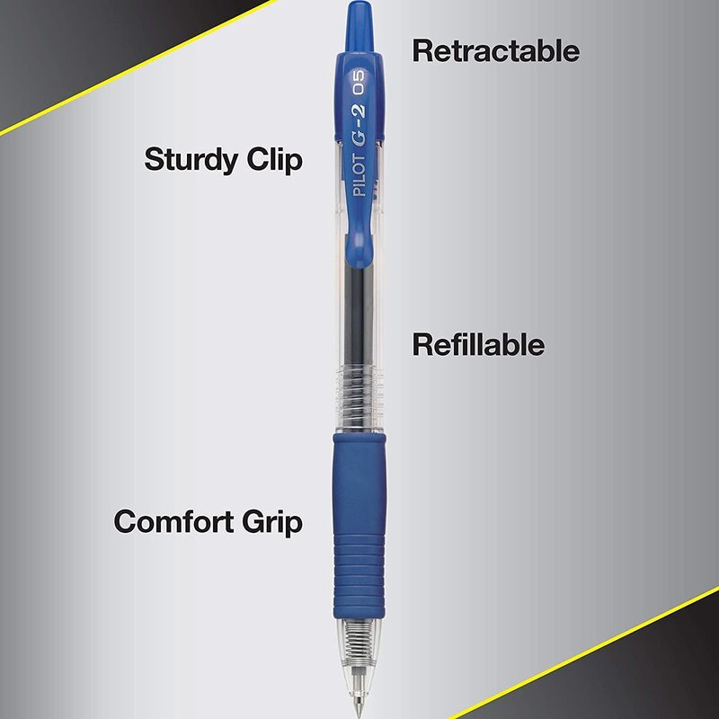 Pilot 14-Piece G2 Premium Refillable & Retractable Rolling Ball Gel Pens, 0.5mm, 15388, Blue