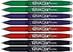 Pilot 8-Piece Frixion Rollerball Erasable Pen, 0.7mm, BL-FR7, Blue/Black/Red/Green