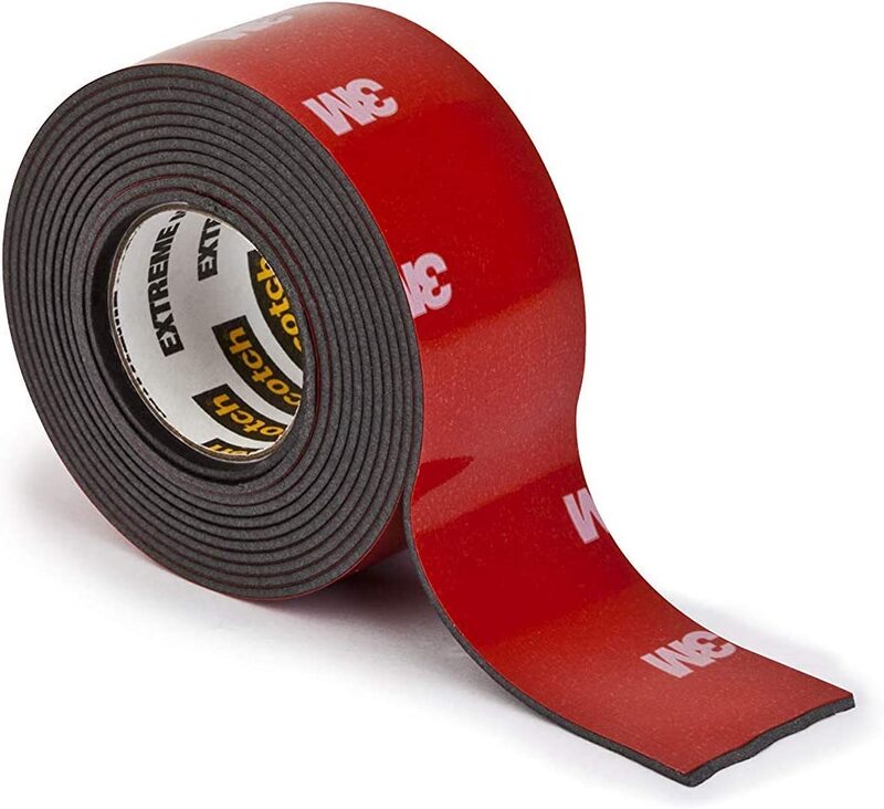 Scotch Extremely Strong Mounting Tape Holds up to 30 Pounds, 1-Roll, 1 x 60-inch, 414P, Black