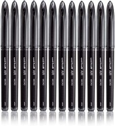 Uniball 12-Piece AIR Micro Fine Rollerball Pen, 0.5mm, Black