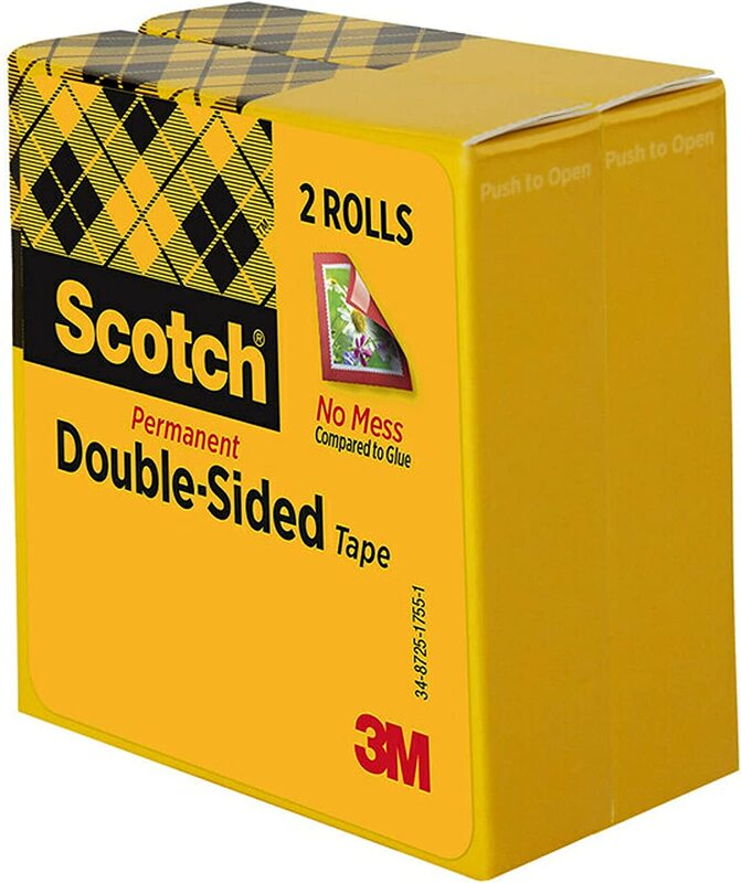 Scotch Double Sided Tape, 1/2 x 1296 in, 2 Pack, 665-2P12-36, Transparent