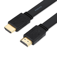 Zoook 5-Meter Ultra Flat Gold Plated HDMI Cable, HDMI Male to HDMI, ZT-HDF5M, Black