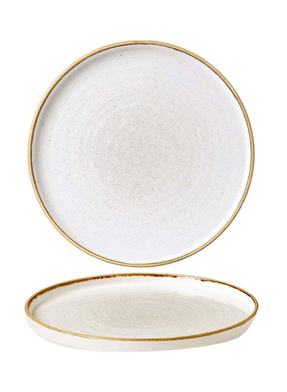 

Churchill Stonecast Walled Plate, Barley White