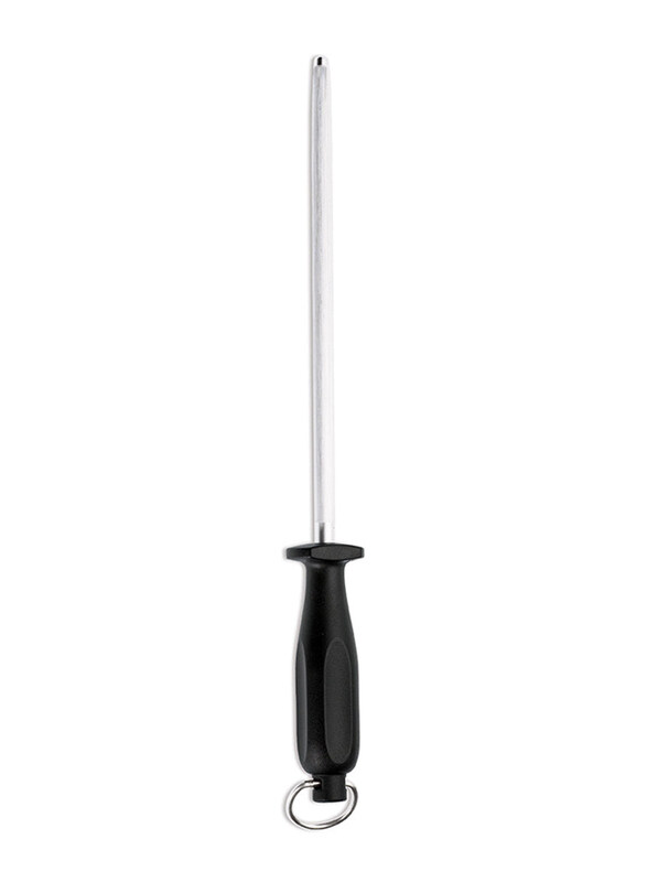

Giesser Miesser 25cm Round Sharpening Steel with Handle, Black