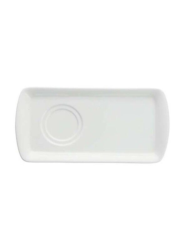

Fortessa Teaservice Tray with Well for Cups & Bowls, White