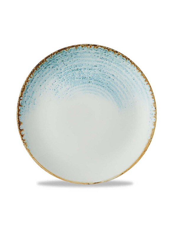 

Churchill Homespun Accents Aquamarine Evolve Coupe Plate, 8.6 Inch, Blue