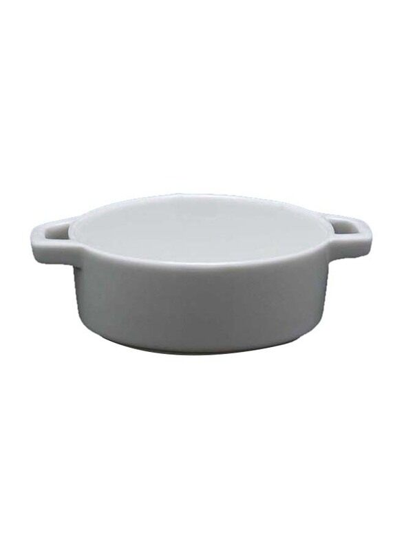 

Fortessa Basics Round Cassolette Tall with Handles, White