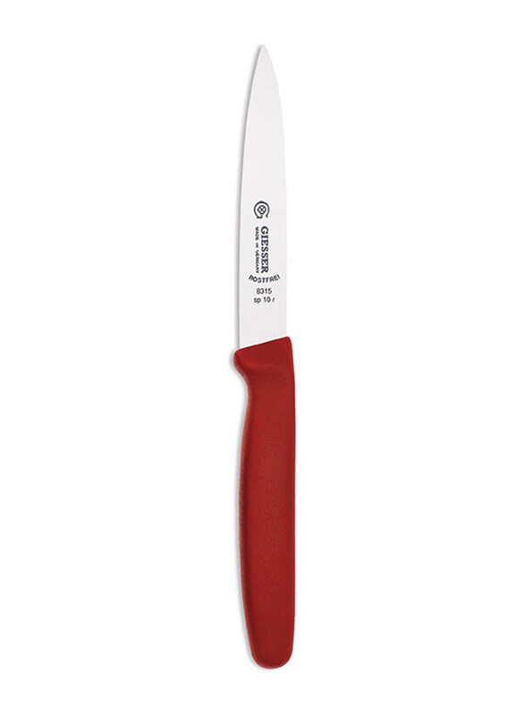 

Giesser Miesser 10cm Paring Knife with Handle, 8315SP10R, Red