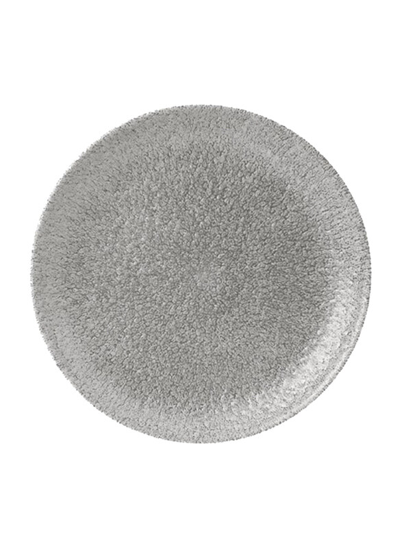 

Churchill 8.67inch12-Pieces Raku Jasper Evolve Coupe Plate, Grey