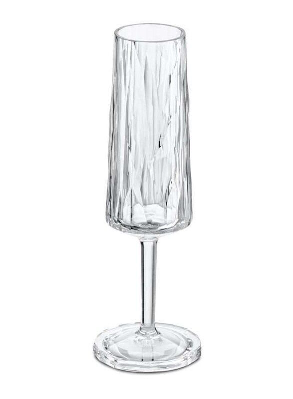 

Koziol 300ml Club No 14 Champagne Flute Glass, Crystal Clear