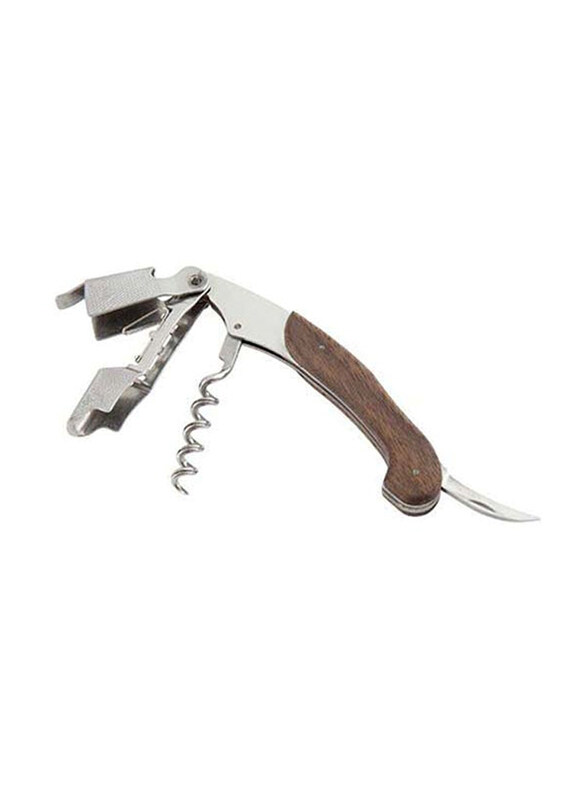 

Fortessa 12cm Crafthouse Bar Multi Opener Corkscrew, Silver/Brown
