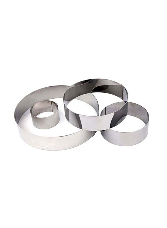 

EuroChef Stainless Steel Round Ring for Layered or Sponge Cake, Silver