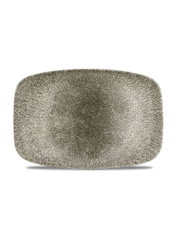 

Churchill 11.75inch Raku Quartz Oblong Chefs Plate, Grey