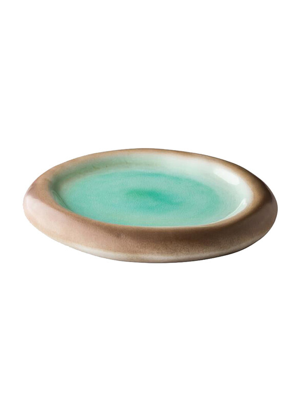 

Stylepoint 25cm Blue Lagoon High Plate, QR17081, Brown/Blue