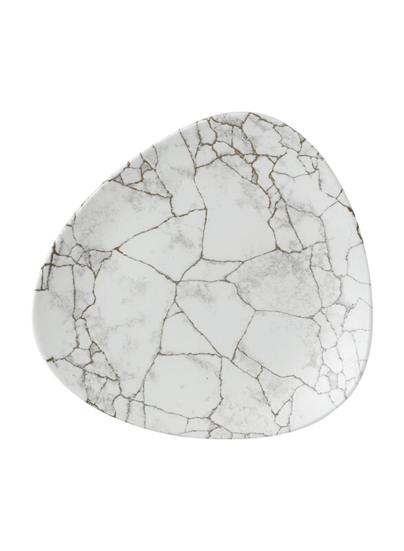 

Churchill 10inch Studio Prints Kintsugi Agate Lotus Plate, Grey