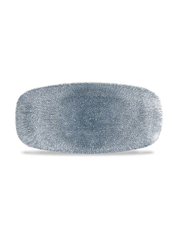 

Churchill Raku Topaz Blue Chefs Oblong Plate, Blue