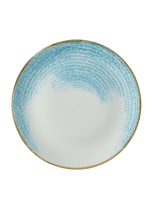

Churchill Homespun Accents Aquamarine Evolve Coupe Plate, 10 Inch, Blue