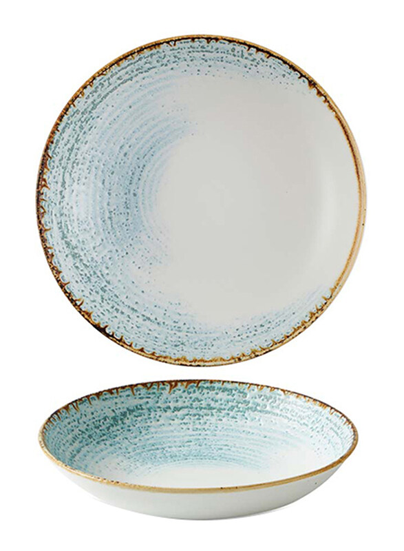 

Churchill Homespun Accents Aquamarine Coupe Bowl, 7.25 Inch, Blue