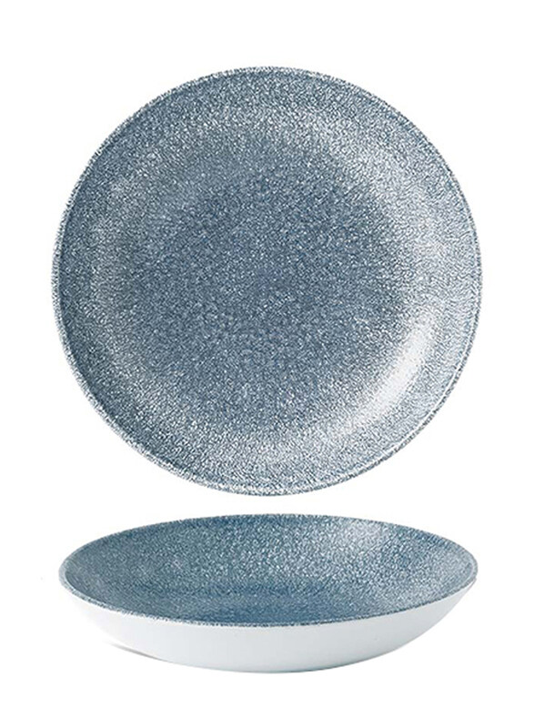 

Churchill 18.2cm Raku Topaz Blue Evolve Coupe Bowl Set, 12-Piece, Blue