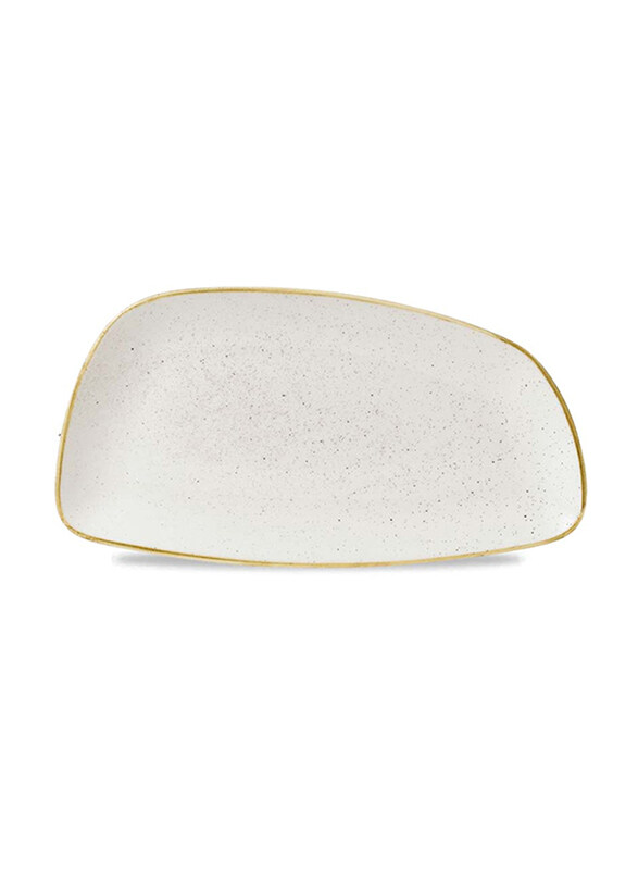 

Churchill Stonecast Chefs Geo Plate, Barley White