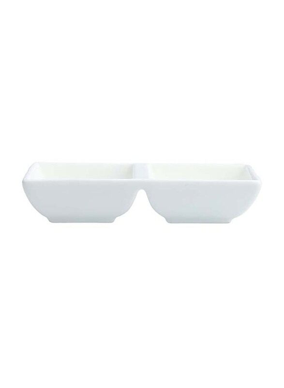 

Fortessa 14.5cm 2 Compt. Dipping Tray, White