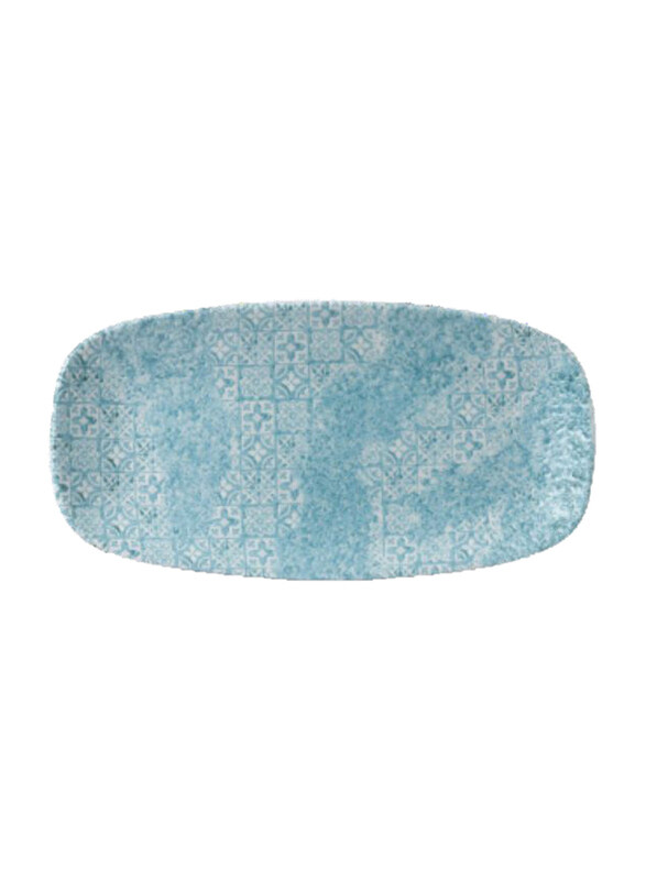 

Churchill 11inch Aquamarine Med Tiles Chefs Oblong Plate, Blue