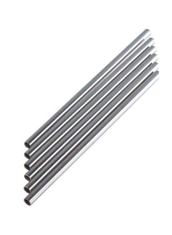 

MG Barware 6-Piece Stainless Straws, Silver