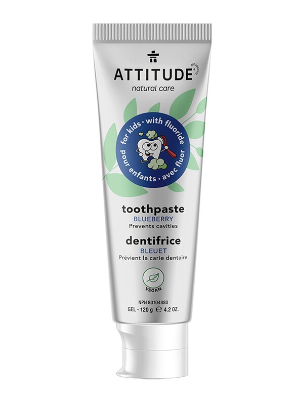 

Attitude 120gm Little Ones Blueberry Toothpaste with Fluoride for Kids, Grey