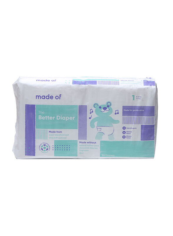 

Made Of The Better Baby Diapers, Size 1, 4-6 Kg, 44 Count
