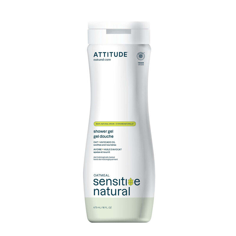 

ATTITUDE Nat Shower Gel - Nourishing Avocado Oil, 240 ml