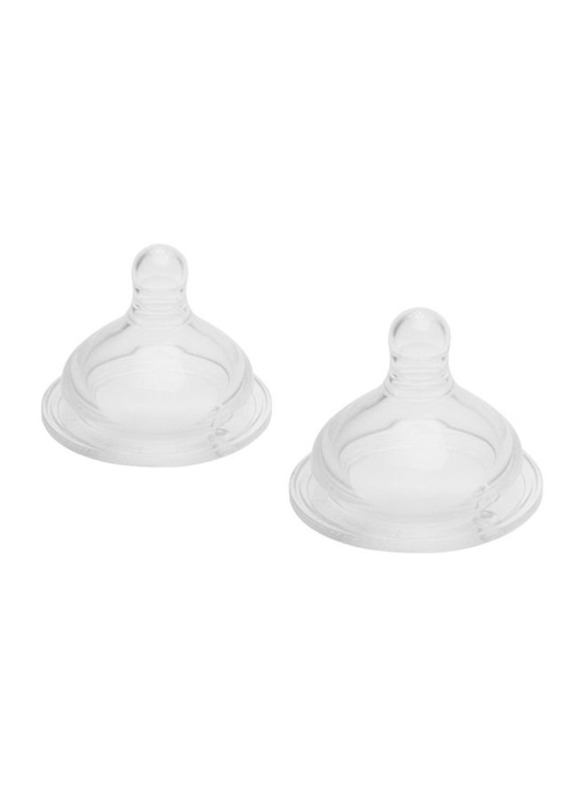 Brother Max Silicone Teat, 0-3 Months, Small, 2 Piece, Clear