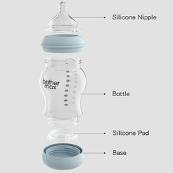 Brother Max 2 Piece PP Anti-Colic Baby Feeding Bottle Set 160ml, BM1072B, Blue