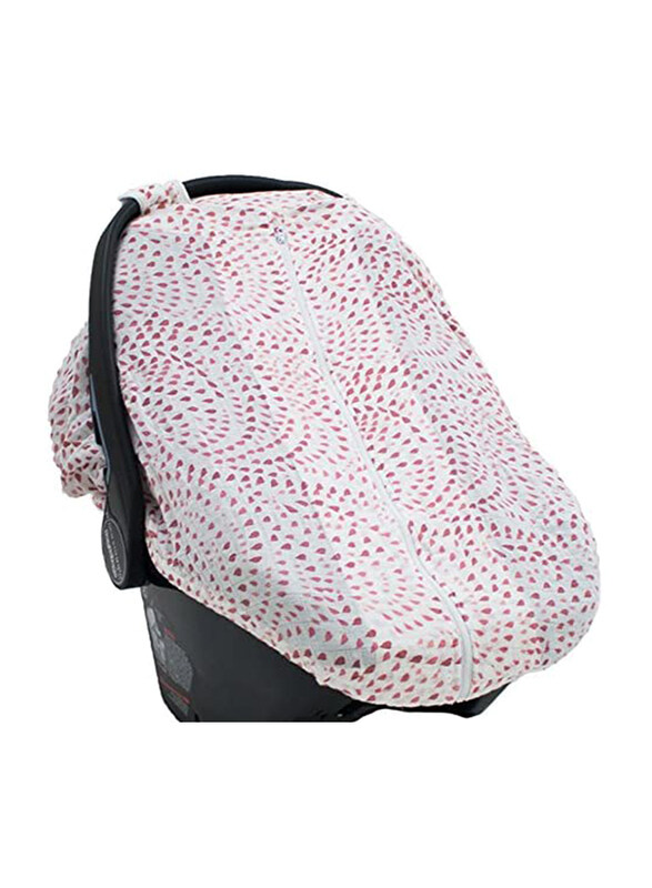 

Bebe Au Lait Muslin Light & Breathable Car Seat Cover, CCBMRQ, Rose Quartz Pink