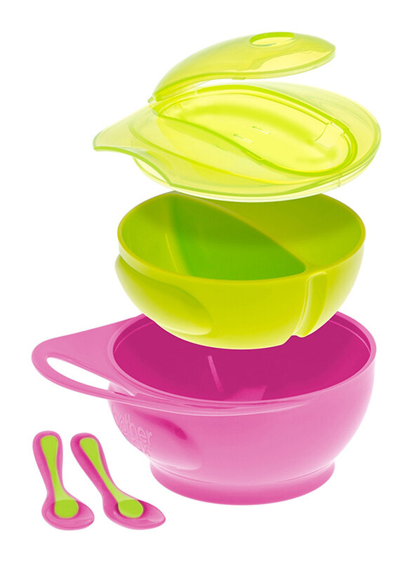 

Brother Max Easy-Hold Weaning Bowl Set, Pink/Green