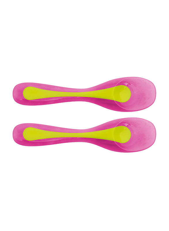 Brother Max 2 Travel Spoons, Pink/Green