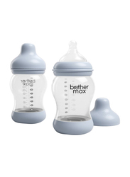 Brother Max 2 Piece PP Anti-Colic Baby Feeding Bottle Set 240ml, BM1082B, Blue