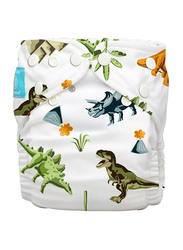 Charlie Banana Dinosaurs Hybrid Cloth Diaper with 2 Inserts, 1 Count