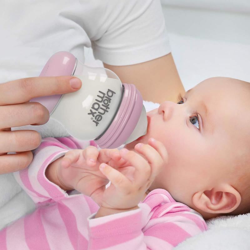 Brother Max 2 Piece PP Anti-Colic Baby Feeding Bottle Set 160ml, BM1072P, Pink