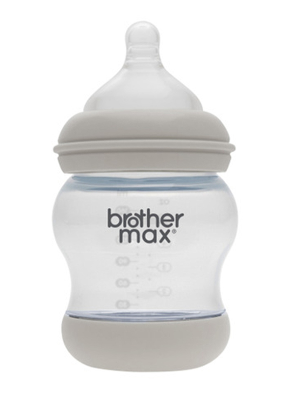 Brother Max + S teat PP Anti-Colic Baby Feeding Bottle 160ml, BM107G, Grey