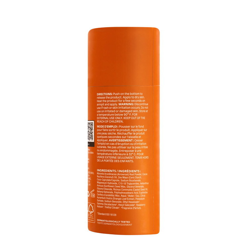 ATTITUDE Deodorant, Plastic-free, Plant- and Mineral-Based Ingredients, Vegan and Cruelty-free Personal Care Products, Orange Leaves, 90ml, 3 Ounce