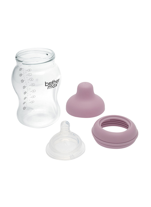 Brother Max PP Extra Wide Neck Feeding Bottle 240ml, Pink